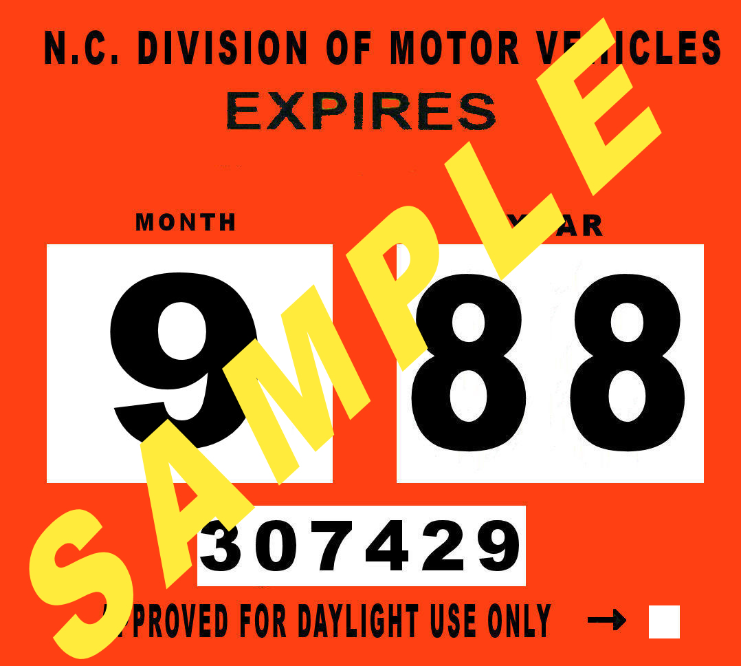 (image for) 1988 North Carolina Inspection sticker